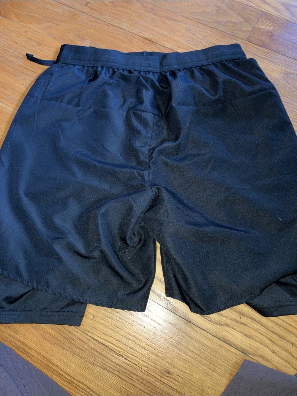 Men’s Drawstring Running Shorts w Compression Lining - Picture 2 of 4
